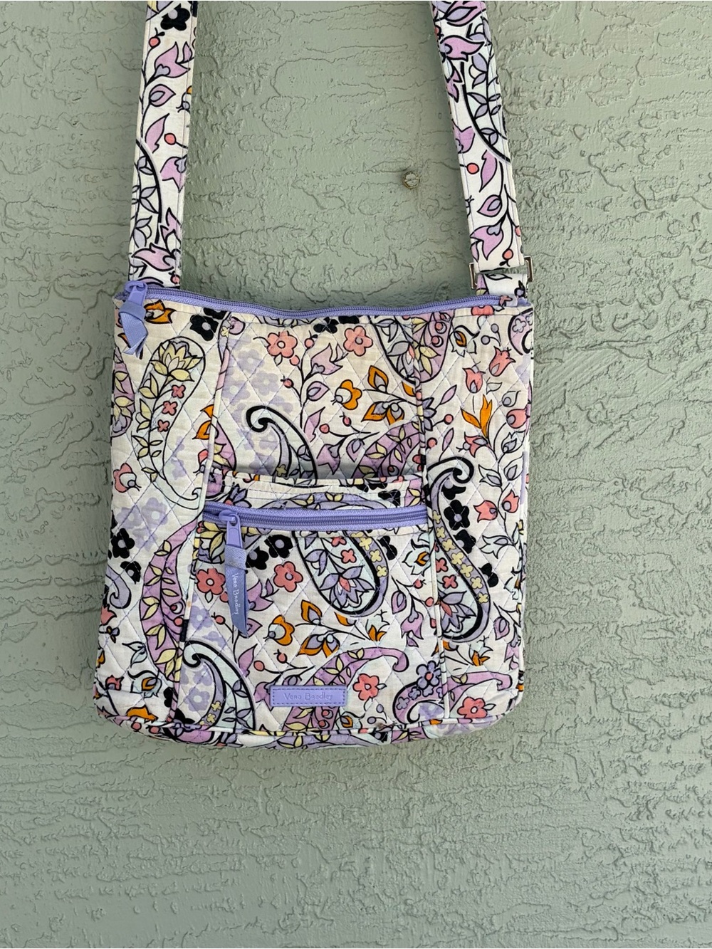 Vera Bradley Lavender Paisley Quilted Crossbody